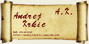 Andrej Krkić vizit kartica